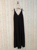 100% Linen Jumpsuit in Black