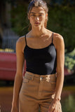 Basic Full Length Cami in Almond