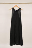100% Linen Dress in Black