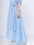 100% Linen Skirt in Sand