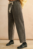 100% Cotton Washed Effect Corduroy Pants in Brown