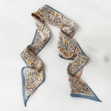 Neck Scarf in Blue & Yellow Floral Print