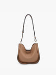 Crossbody Bag with Large Back Pocket in Brown