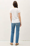 Classic V-Neck Slim Tee in Dark Charcoal
