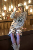 Route 66 Long Sleeve Knit Top in Light Khaki