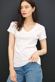 Classic V-Neck Slim Tee in Dark Charcoal