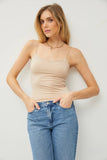 Basic Sold Cami in Taupe