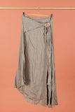 100% Linen Skirt in Beige