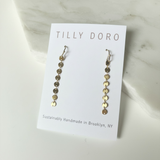 24K Gold Plated Layered Disc Earrings