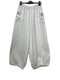 100% Linen Bubble Pants in Sage Green