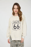 Route 66 Long Sleeve Knit Top in Light Khaki