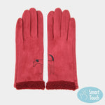 Embroidery Detail Smart Touch Gloves (dog or cat)