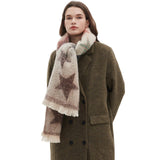 Star Pattern Scarf in Green