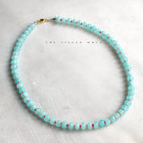 Stone Candy Beaded Necklace in Aqua