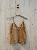 100% Linen Tank in Brown