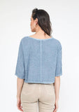 Linen Cotton Blend Top in Mustard
