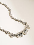 18K Gold Plated Statement Chain Necklace in Silver