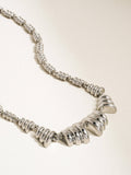 18K Gold Plated Statement Chain Necklace in Silver