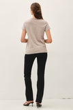 Garment Dyed Slub Tee in Greige