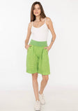 100% Linen Shorts in Jean Blue