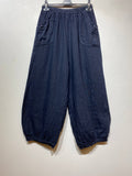 100% Linen Bubble Pants in White
