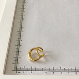 Double Line Golden Ear Cuff