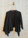 100% Linen Cardigan in Black