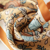 Neck Scarf in Orange & Blue Floral Print