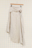 100% Linen Skirt in Beige