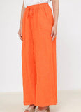 100% Linen Wide Leg Palazzo Pants in Beige