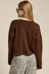 Button Down Cardigan in Chocolate