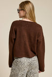 Button Down Cardigan in Chocolate