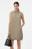 Zip Up Dress with Adjustable Bottom in Black
