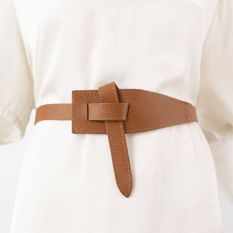 100% Leather Belt in Camel