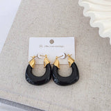 Resin Chunky Hoops in Black