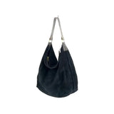 Large Suede Leather Hobo Bag