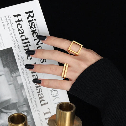 Bold Look Square Ring