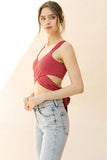 Tiny Gingham Wrap Around Top