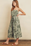Tropical Sleeveless Jumpsuit