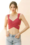 Tiny Gingham Wrap Around Top