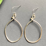 Organic Silver Hoop Earrings