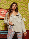 Vintage Wash Waffle Knit Shacket