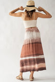 Ombre Print Twisted Maxi Skirt