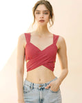 Tiny Gingham Wrap Around Top
