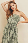 Tropical Sleeveless Jumpsuit