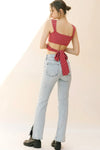 Tiny Gingham Wrap Around Top