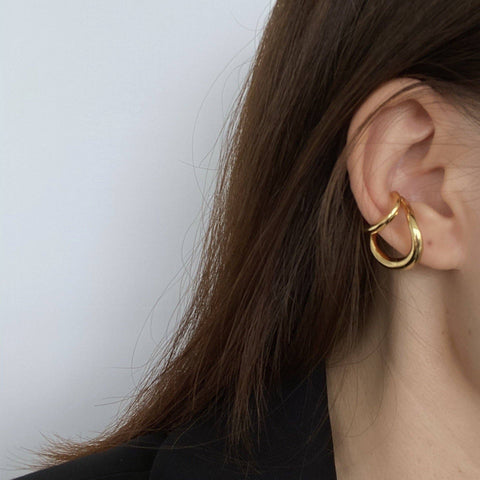 Double Line Golden Ear Cuff