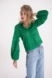 Cropped Green Blouse