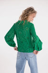 Cropped Green Blouse