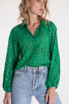 Cropped Green Blouse
